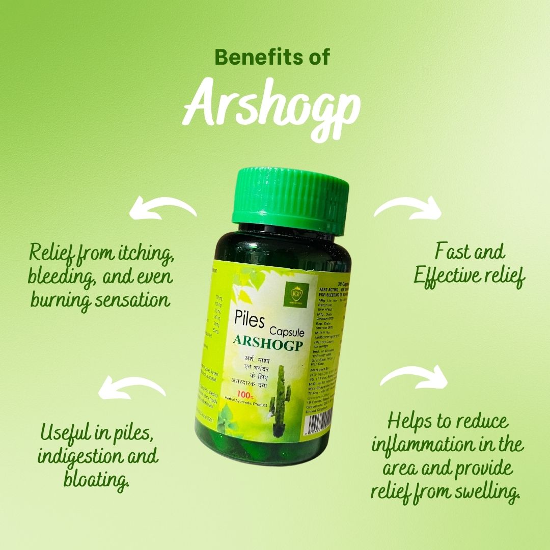 IGP MEDI VENTURES Arshogp capsules for Piles relief, 30 Capsules