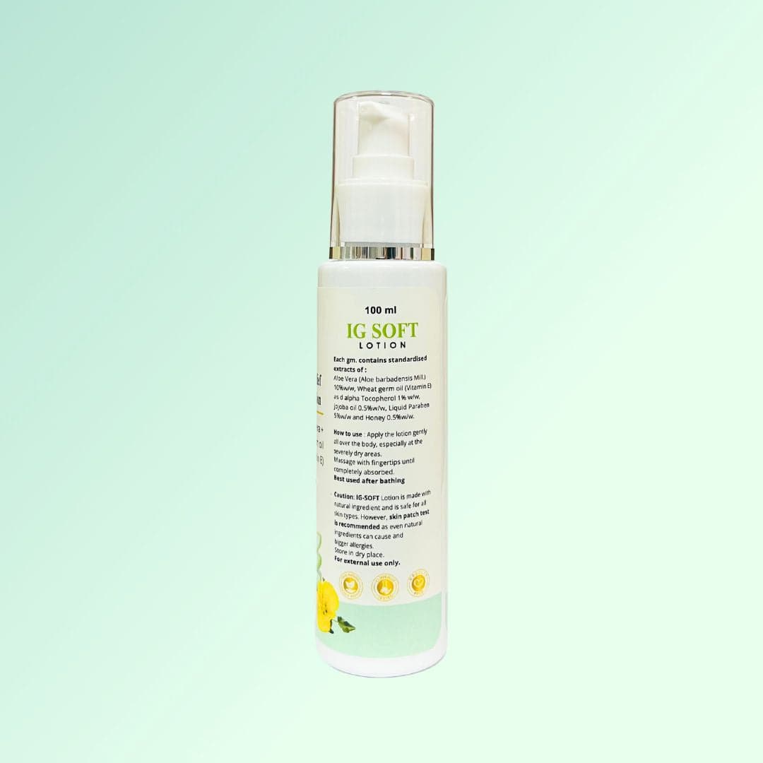 IGP MEDI VENTURES IG-SOFT LOTION | Moisturizes and nourishes the skin | For all skin types | 100gm