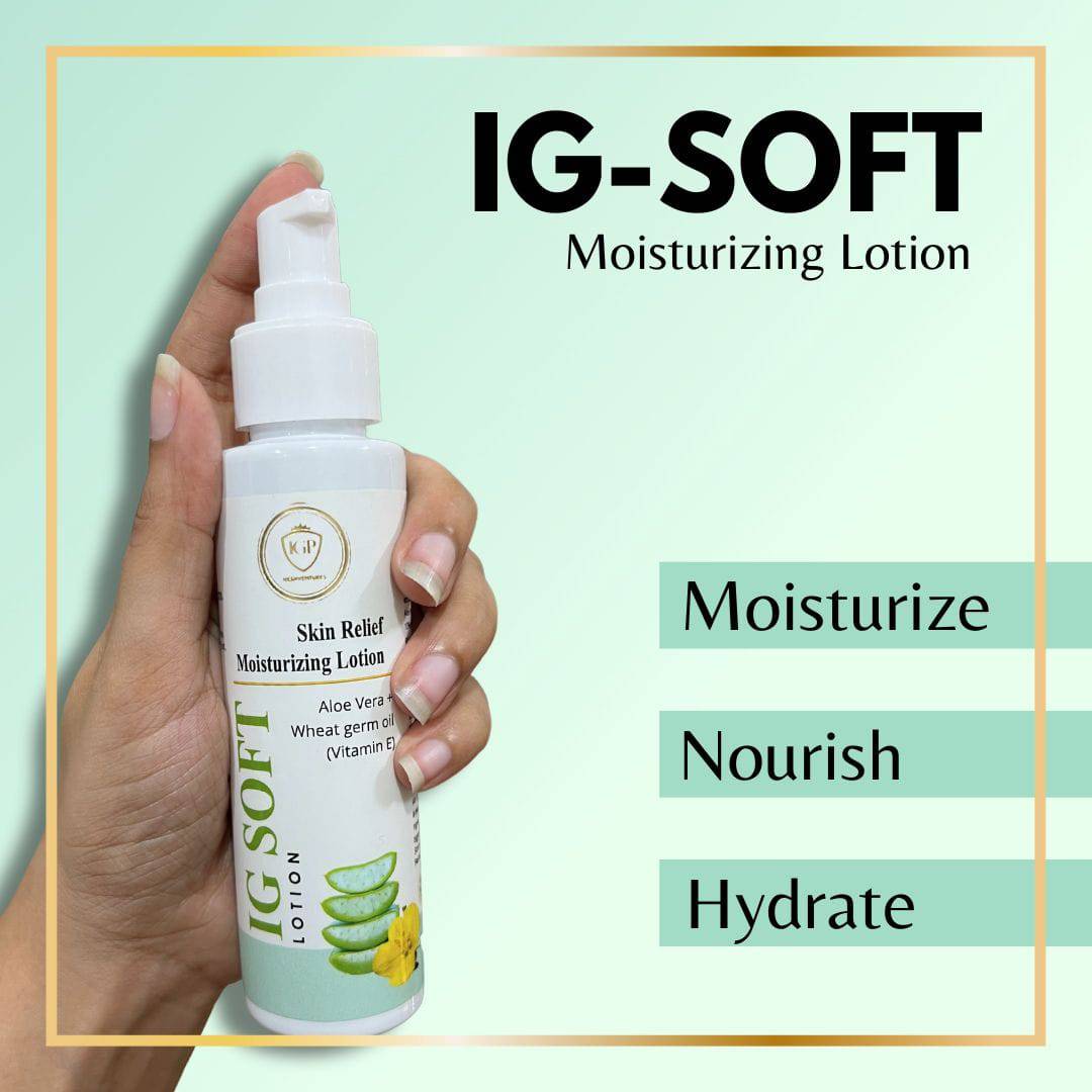 IGP MEDI VENTURES IG-SOFT LOTION | Moisturizes and nourishes the skin | For all skin types | 100gm