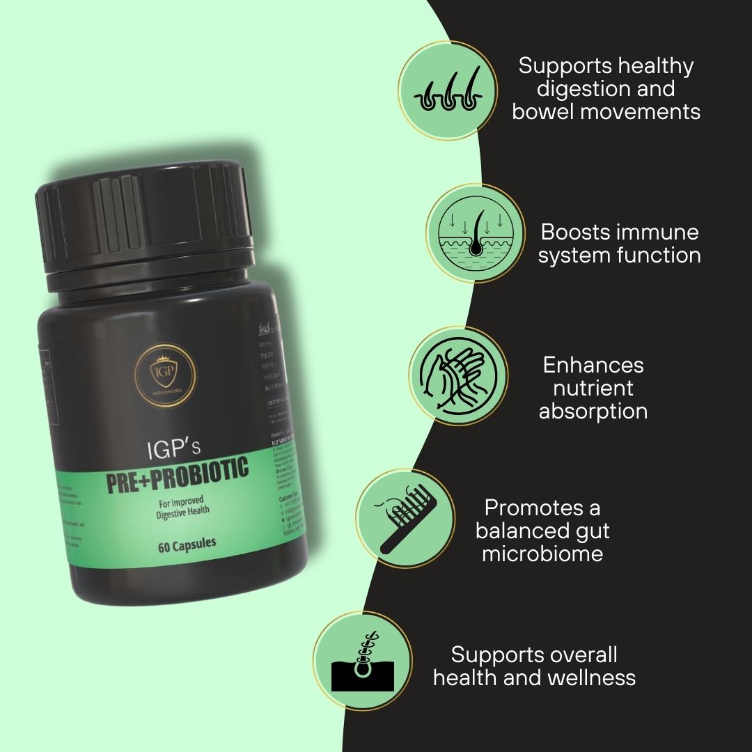 IGP's Pre Probiotic Capsules for gut health- 60 Capsules