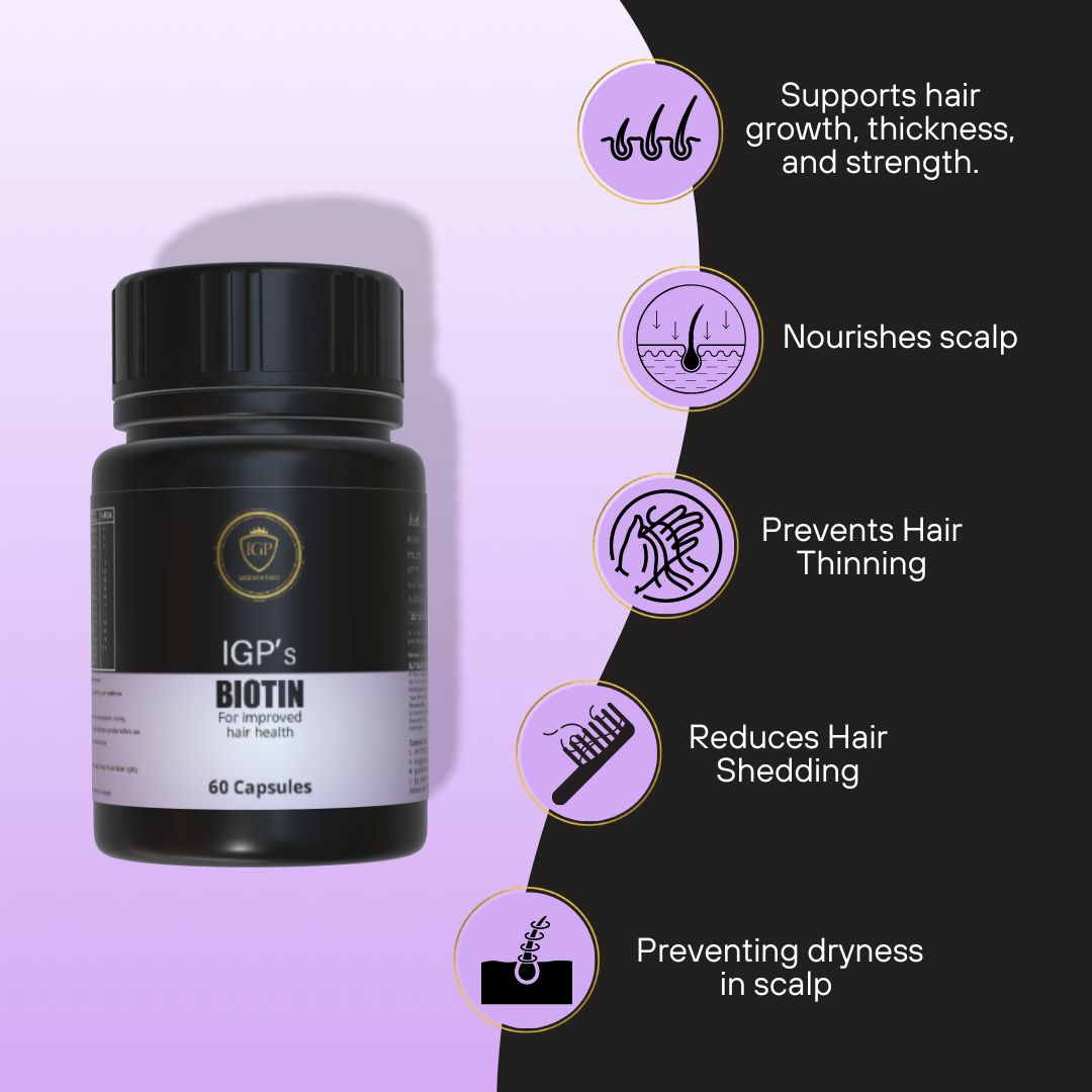 IGP MEDI VENTURES  IGP's Biotin Capsules for Hair - 60 Capsules