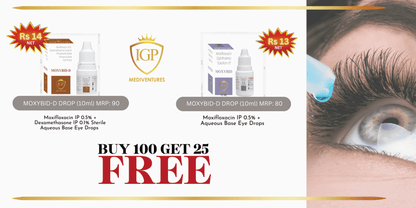 IGP MEDI VENTURES  Moxifloxacin 10ML (100 + 25 FREE)