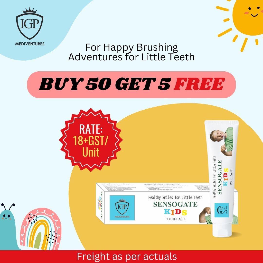 IGP MEDI VENTURES  SENSOGATE-KIDS-TOOTH-PASTE-50+5FREE
