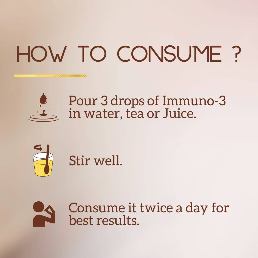 IGP MEDI VENTURES  Immuno-3 | Immunity and Energy Booster | Enriched with Tulsi, Ashwagandha & Turmeric | 30ml Drop