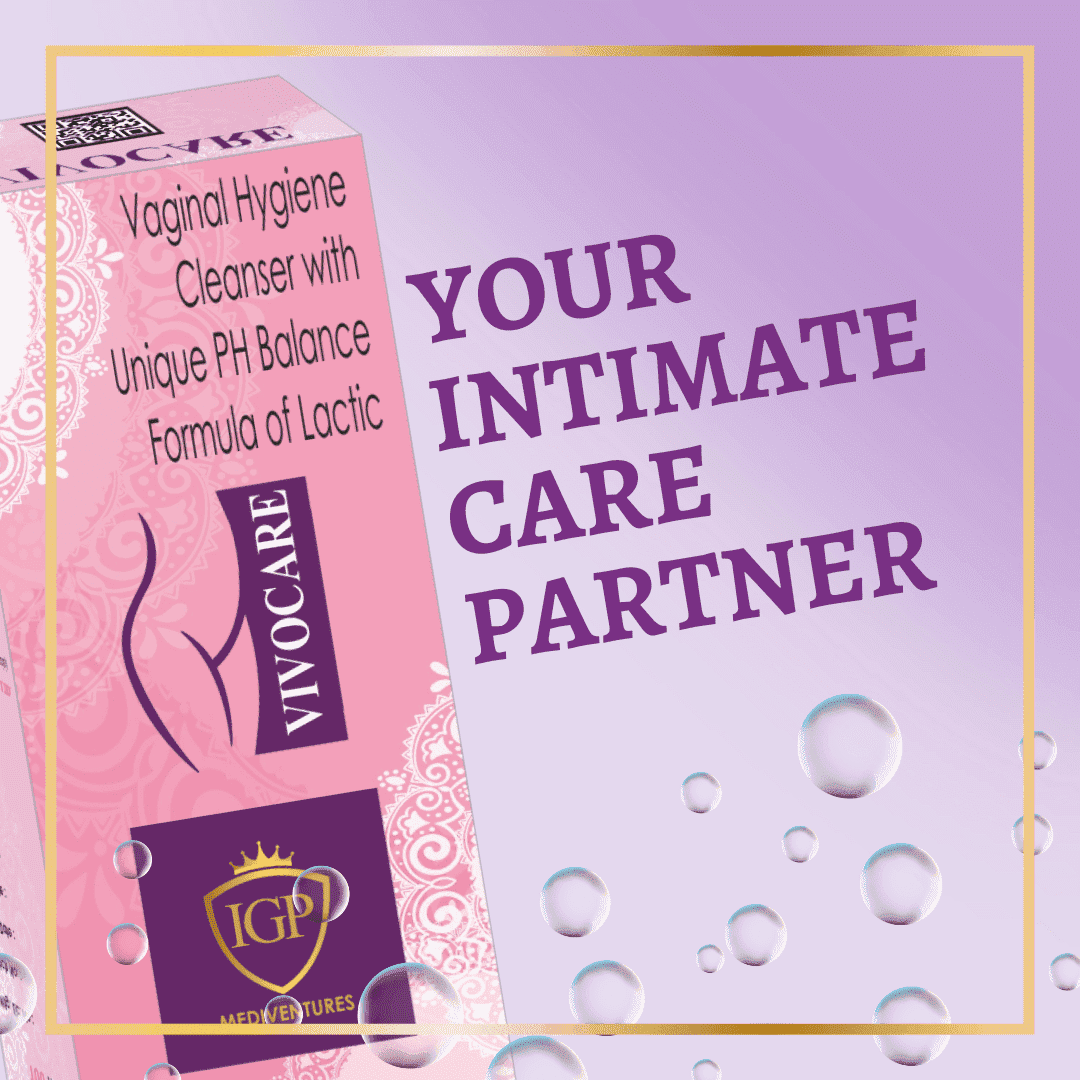 IGP MEDI VENTURES  VIVOCARE Intimate Hygiene wash for women Enriched with Natural ingredients to Maintains pH Balance, Prevents odor & Infections, 100ml