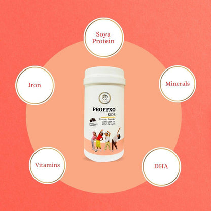 IGP MEDI VENTURES  PROFFXO KIDS | Protein supplement for kids | Chocolate Flavour | 200gm