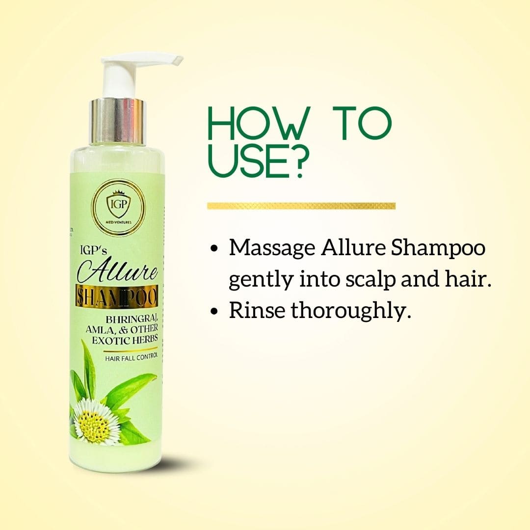 IGP MEDI VENTURES  Allure Bhingha Shampoo | For Strong and Healthy Hair | For all hair types | 200ml