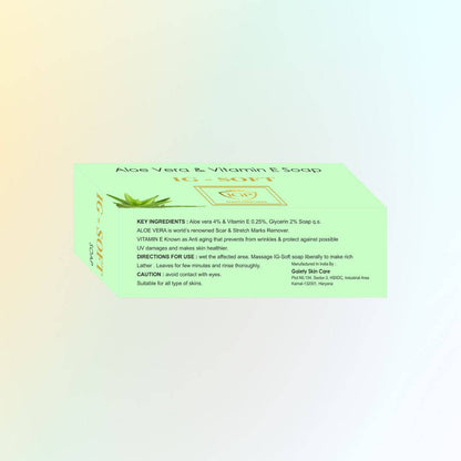 IGP MEDI VENTURES  IG-Soft Moisturizing Soap | Aloe Vera, Vitamin E and Glycerin for nourished and moisturized skin | 75gm
