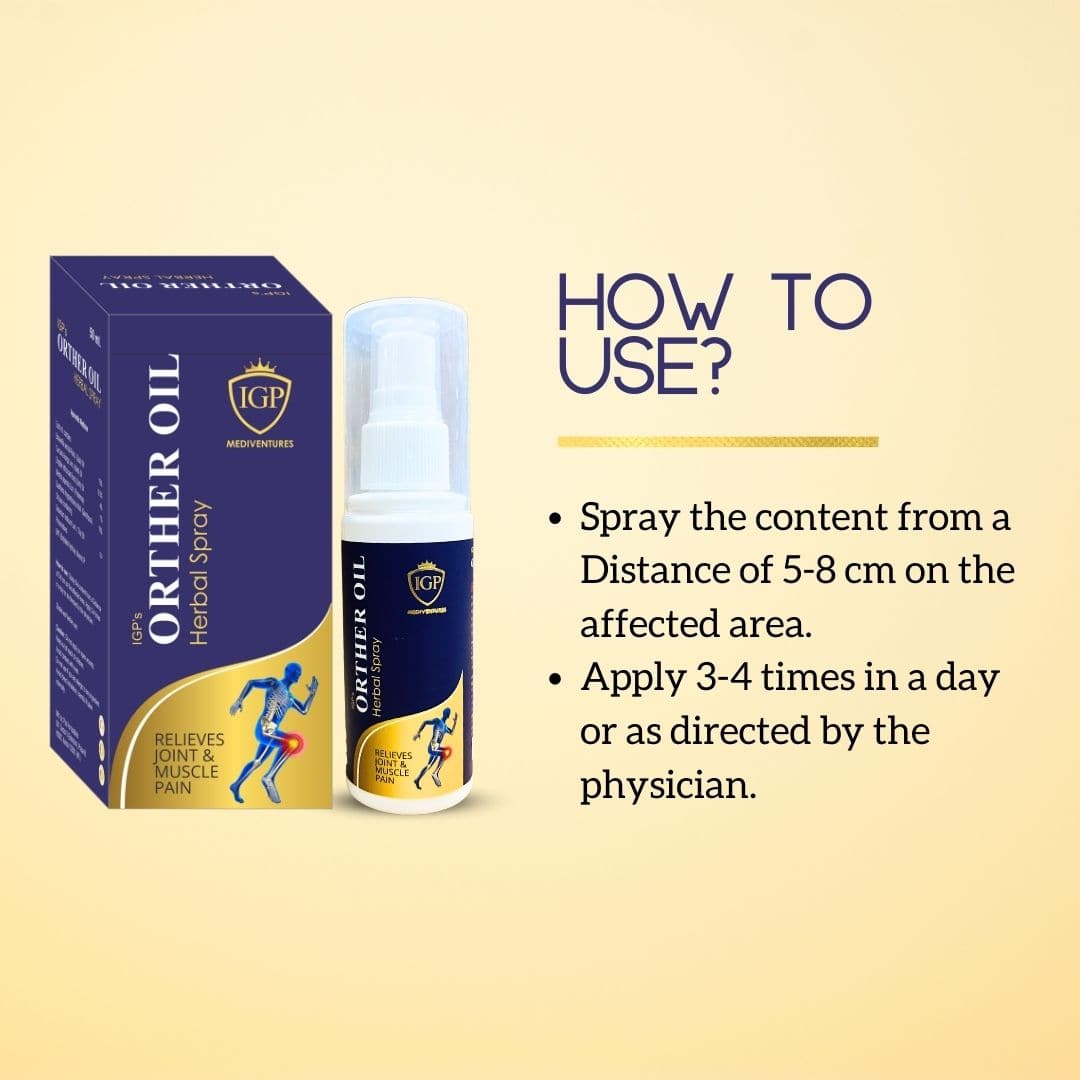 IGP MEDI VENTURES  Orther Pain Relief Ayurvedic Spray | For joint and muscle pain for both Men and Women, 50ml