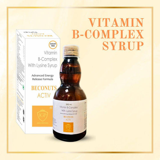 IGP MEDI VENTURES  BECONUTS ACTIV Syrup | Vitamin B-Complex for immune support and overall well being, 200ml