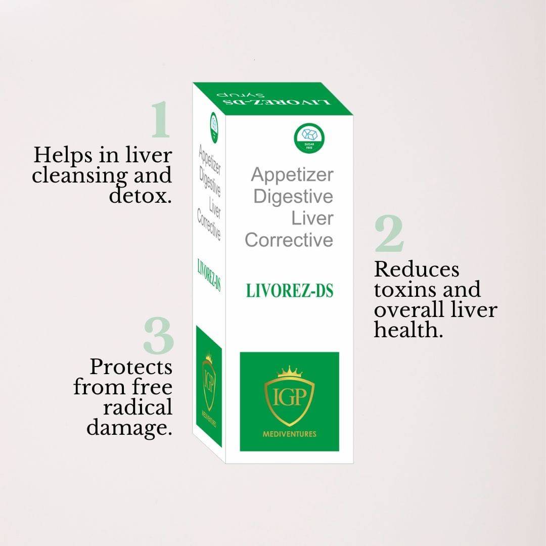 IGP MEDI VENTURES  LIVOREZ-DS | Herbal elixir to improve liver health, 200ml