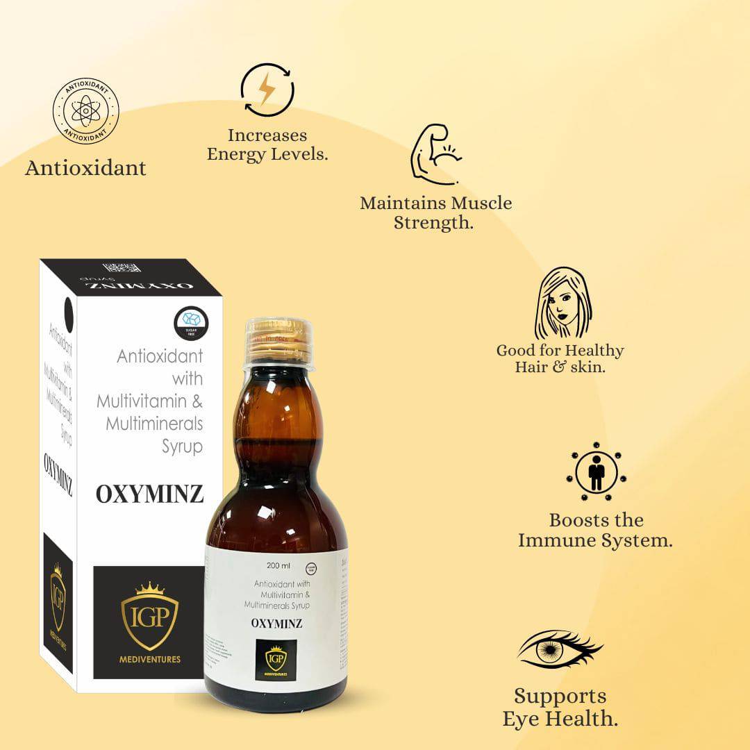 IGP MEDI VENTURES  OXYMINZ SYRUP | Multivitamin and Multimineral for wellness, 200ml