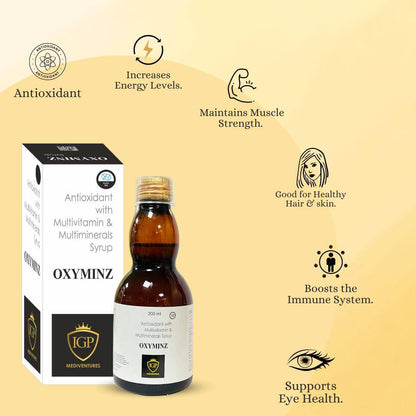 IGP MEDI VENTURES  OXYMINZ SYRUP | Multivitamin and Multimineral for wellness, 200ml