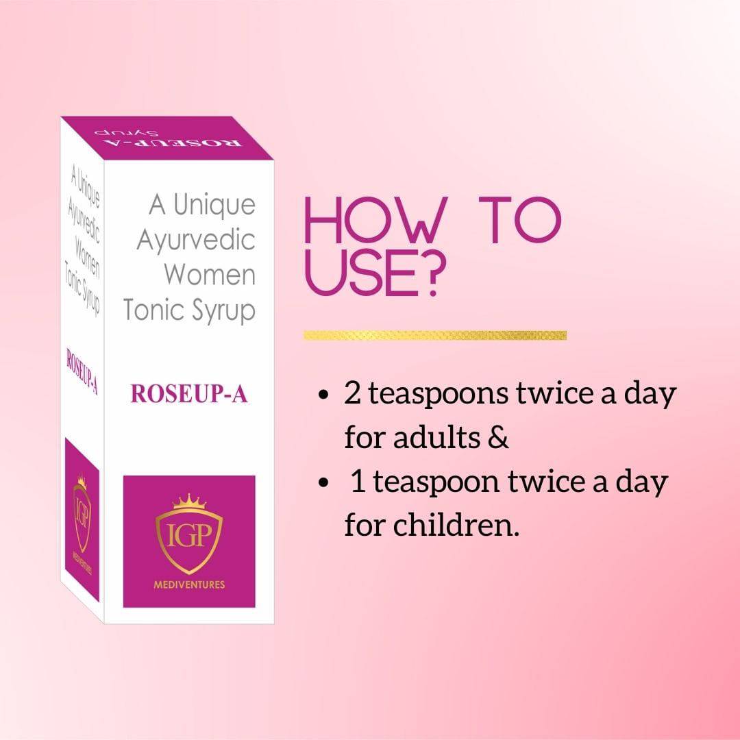 IGP MEDI VENTURES  ROSEUP-A Syrup | Herbal elixir for menstrual irregularities in women, 200ml