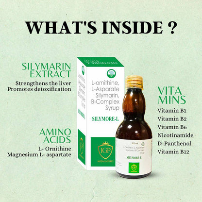 IGP MEDI VENTURES  SILYMORE-L SYRUP | Silymarin Extracts, Amino Acids, and Vitamins to Strengthen the Liver, 200ml