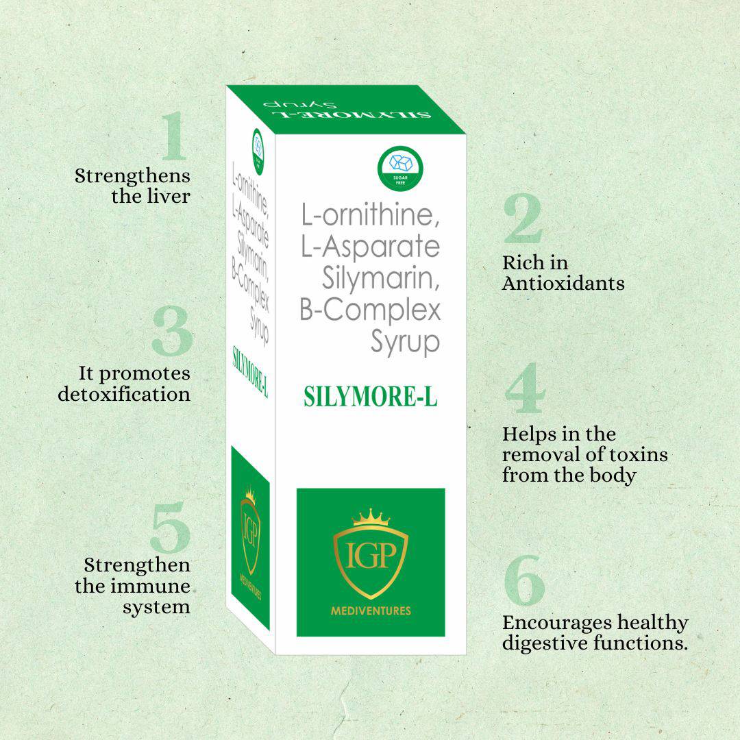 IGP MEDI VENTURES  SILYMORE-L SYRUP | Silymarin Extracts, Amino Acids, and Vitamins to Strengthen the Liver, 200ml